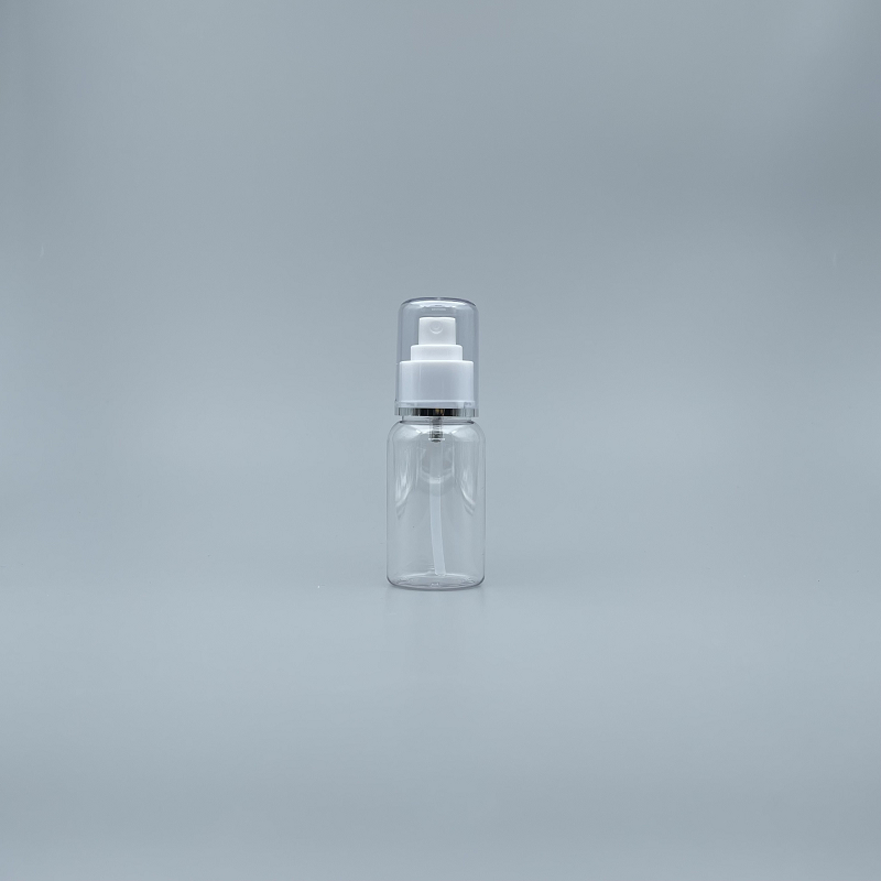 噴瓶 附蓋 PETG 75cc 透明 蓋滾銀邊 J-75