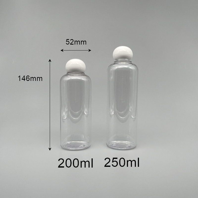 化粧水瓶 圓球蓋+內塞 透明身 200cc