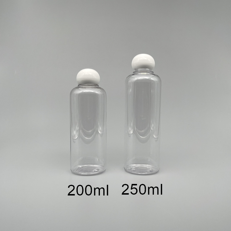 化粧水瓶 圓球蓋+內塞 透明身 200cc