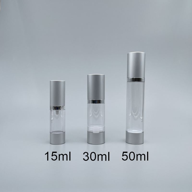 真空壓瓶 PETG 上下包鋁霧銀 30ml AR-30