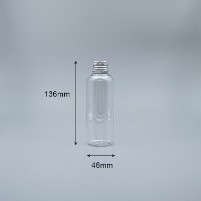 鋁蓋瓶 PETG 150ml 透明 全鋁蓋+內塞 TR-150