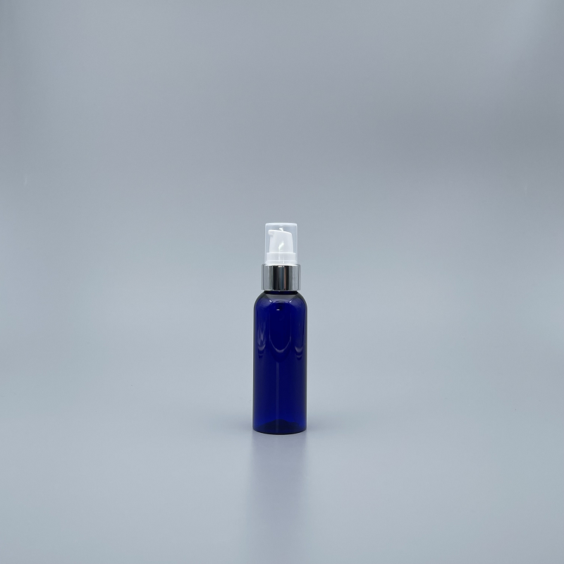 壓瓶 PET 50ml 藍色身+20牙亮銀壓頭+SP蓋 NO.2-98