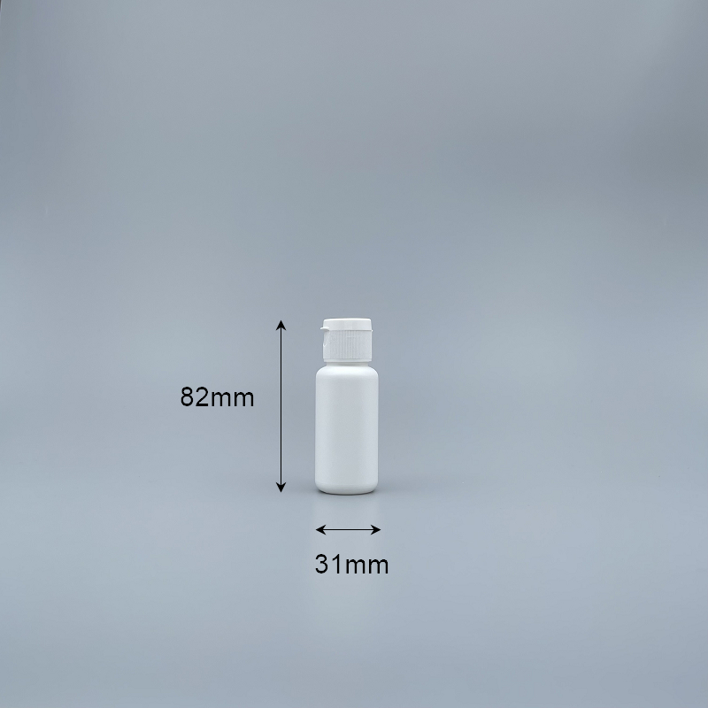 髮精瓶 掀蓋 30ml S-30白色+20牙蓋