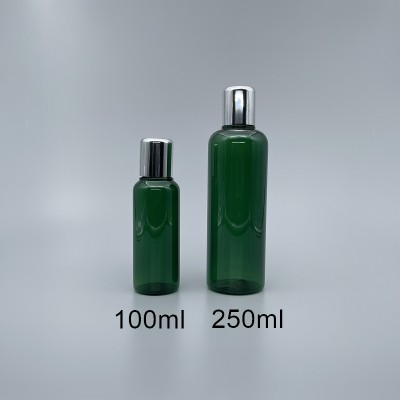 化粧水瓶 綠色身 亮銀蓋+內塞 100cc