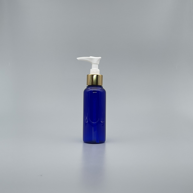 壓瓶 PETG 100cc 藍色身 金壓頭 J-100