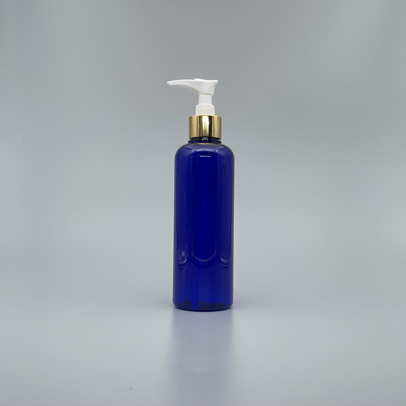 壓瓶 PETG 250ml 藍色身 金壓頭 TR-250