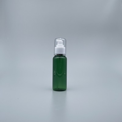 壓瓶 附蓋 PETG 100cc 綠色 蓋滾銀邊 TR-100