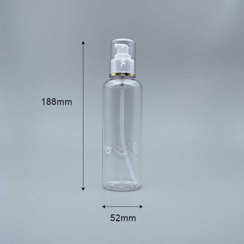 壓瓶 附蓋 PETG 250ml 透明 蓋滾金邊 TR-250