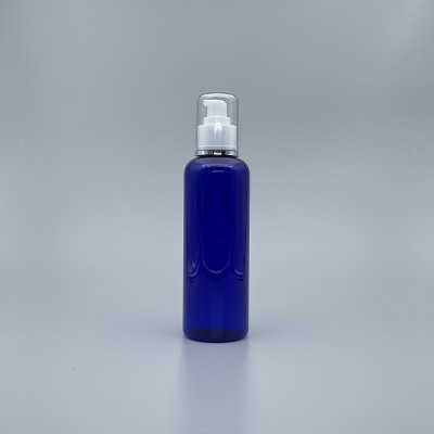 壓瓶 附蓋 PETG 250ml 藍色 蓋滾銀邊 TR-250