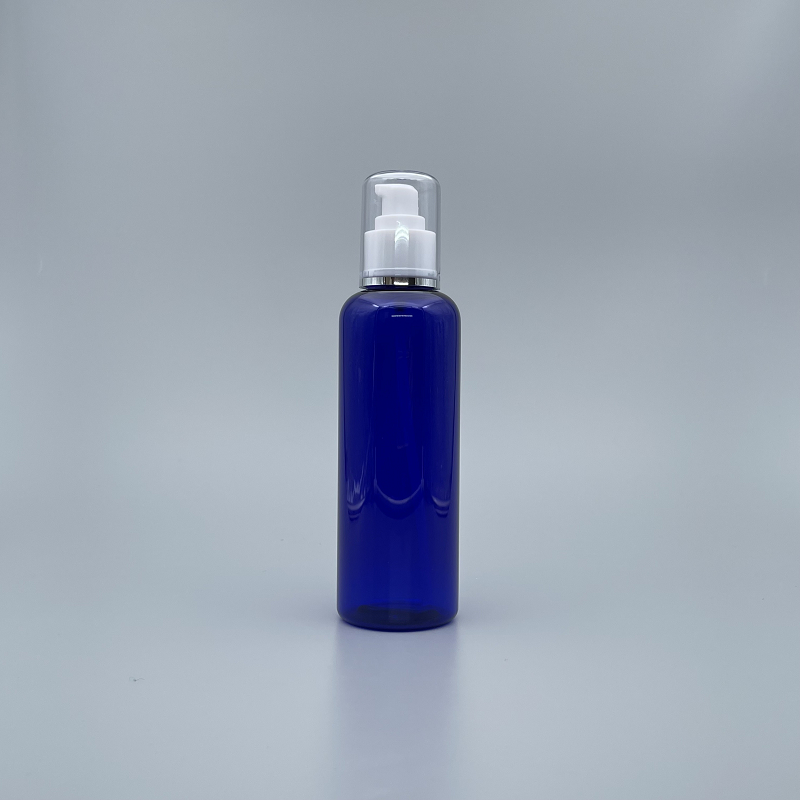壓瓶 附蓋 PETG 250ml 藍色 蓋滾銀邊 TR-250