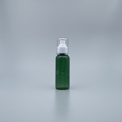 噴瓶 附蓋 PETG 100cc 綠色 蓋滾銀邊 TR-100