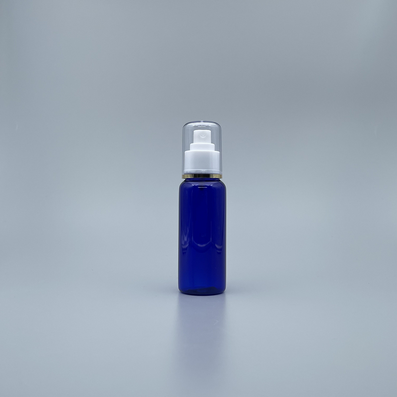 噴瓶 附蓋 PETG 100cc 藍色 蓋滾金邊 J-100