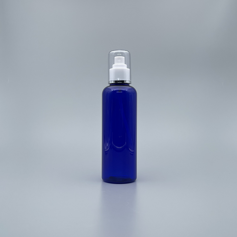噴瓶 附蓋 PETG 250ml 藍色 蓋滾銀邊 TR-250