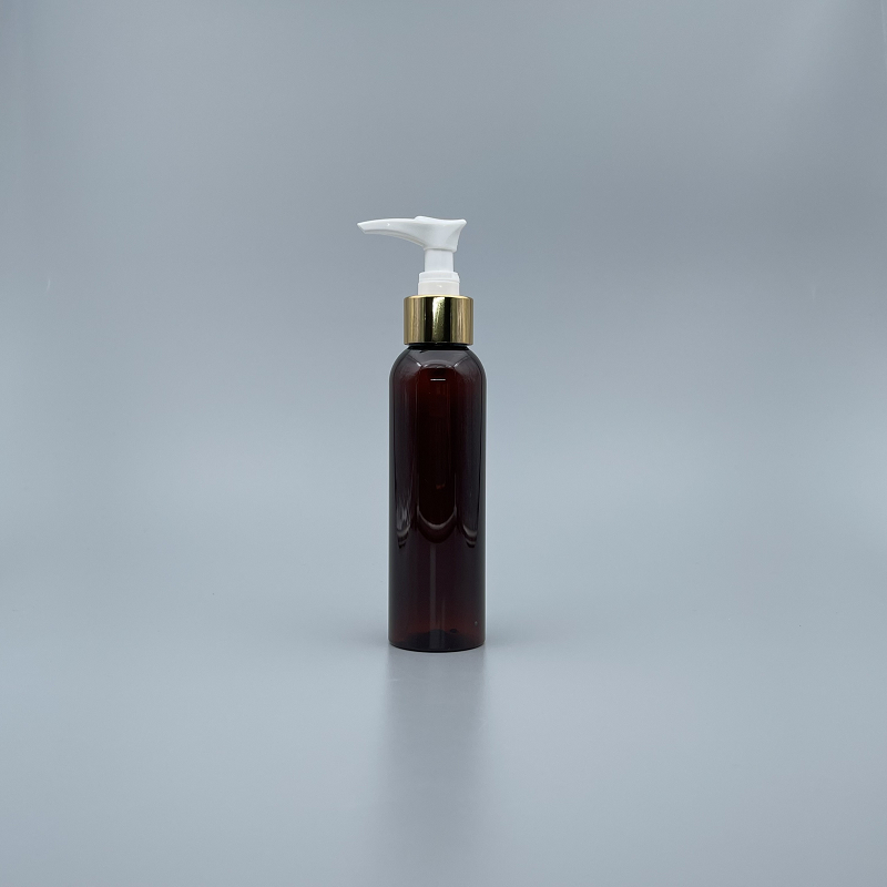 壓瓶 PET 120cc 茶色 金壓頭