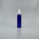 壓瓶 附蓋 PET 120cc 藍色 蓋滾銀邊