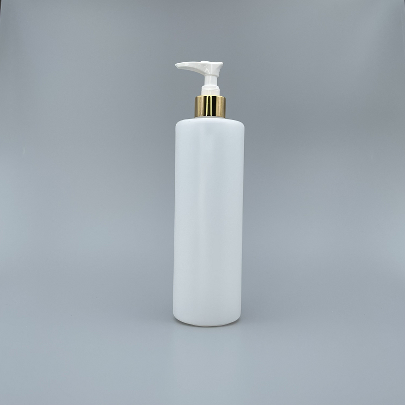 壓瓶 PE 500ml 本色 V-33 金色壓頭