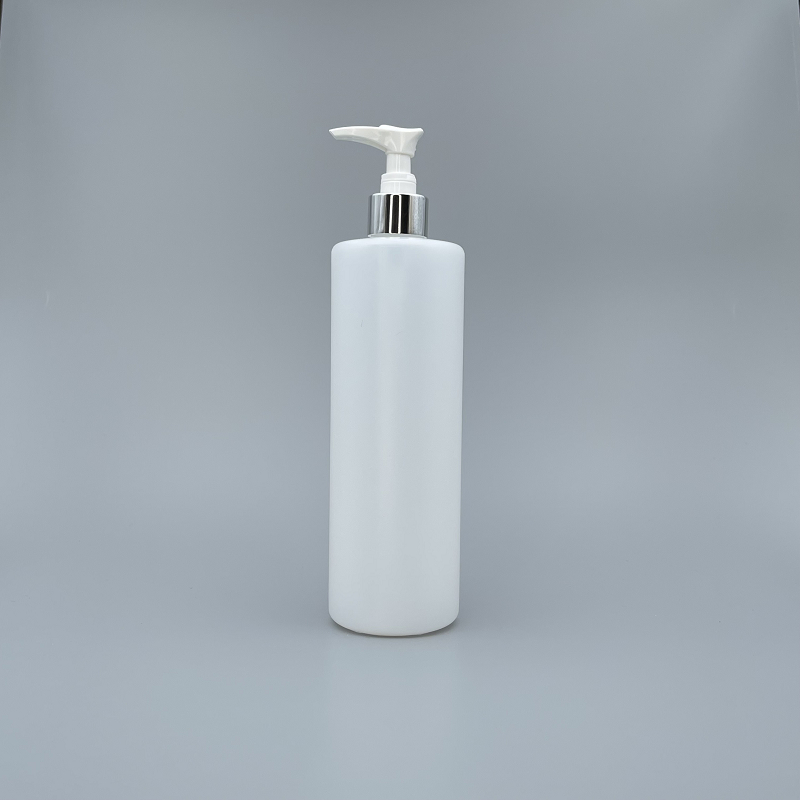 壓瓶 PE 500ml 本色 V-33 銀色壓頭