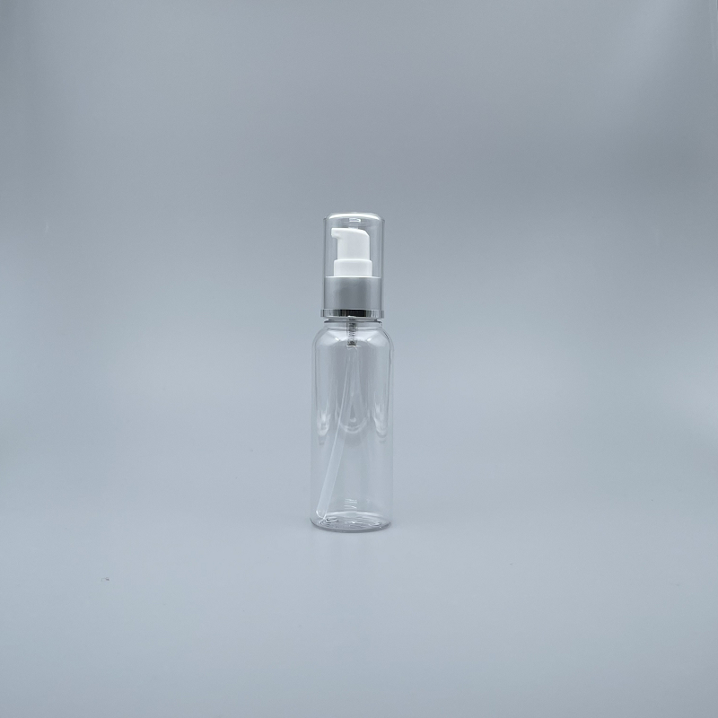 壓瓶 附蓋霧銀中束 PETG 100ml 透明 J-100