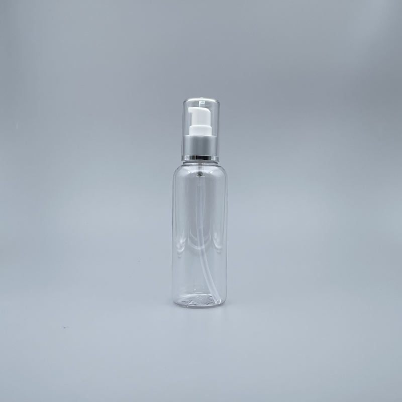 壓瓶 附蓋霧銀中束 PETG 150ml 透明 TR-150