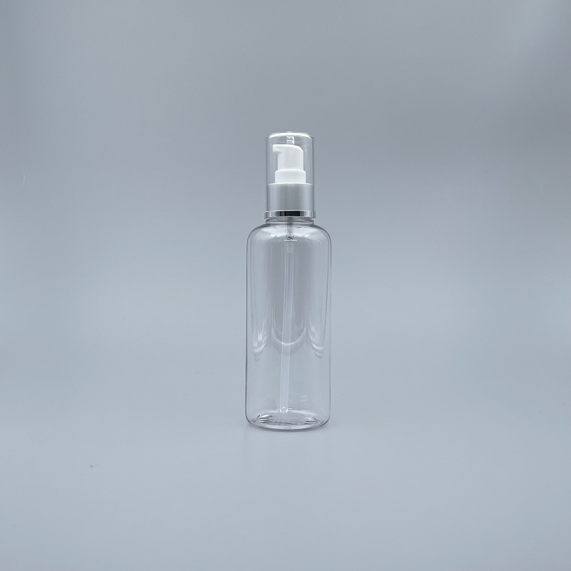 壓瓶 附蓋霧銀中束 PETG 200ml 透明 TR-200