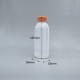 果汁瓶 400ml 扁方型PP料 橘/本 蓋附鋁箔墊片 P-460
