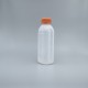 果汁瓶 400ml 扁方型PP料 橘/本 蓋附鋁箔墊片 P-460