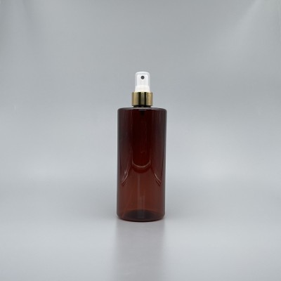 噴瓶 PET 500ml 茶色+24牙金色噴頭 SU-500
