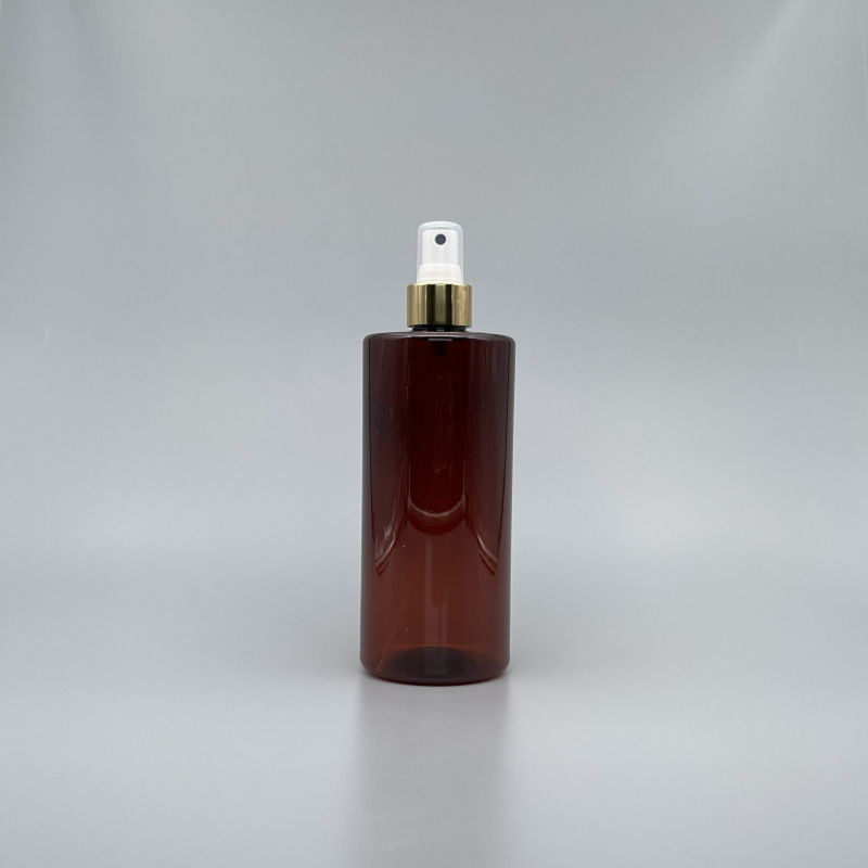 噴瓶 PET 500ml 茶色+24牙金色噴頭 SU-500