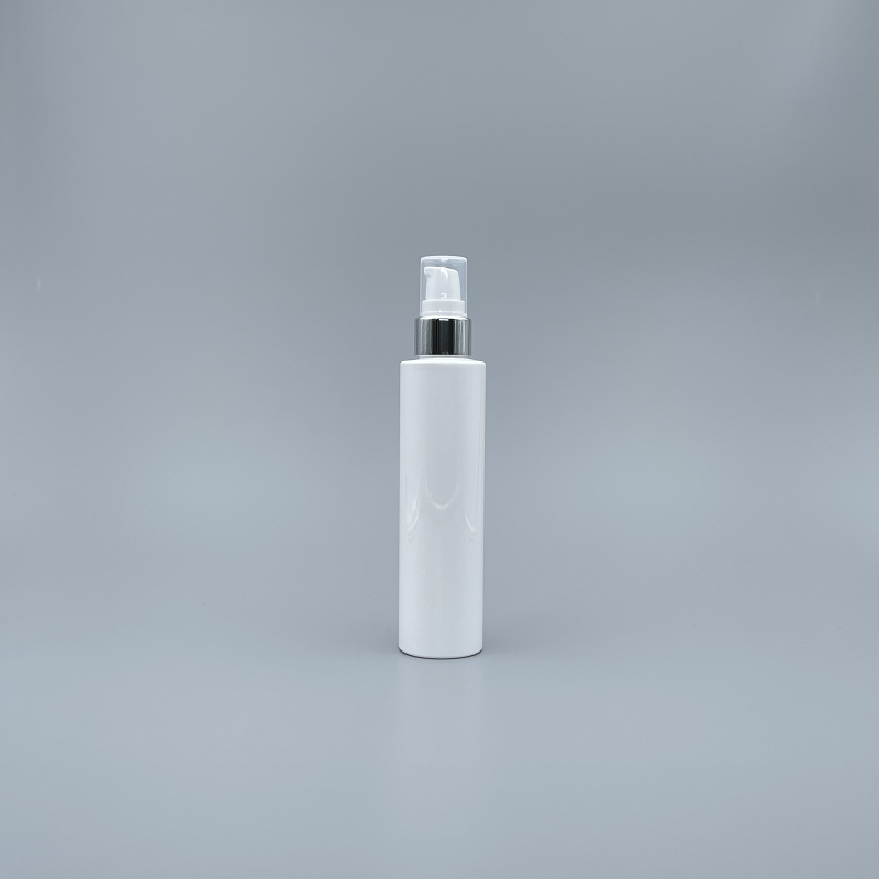 壓瓶 PET 白色直角 100ml 20牙銀壓頭+SP蓋 SS-100