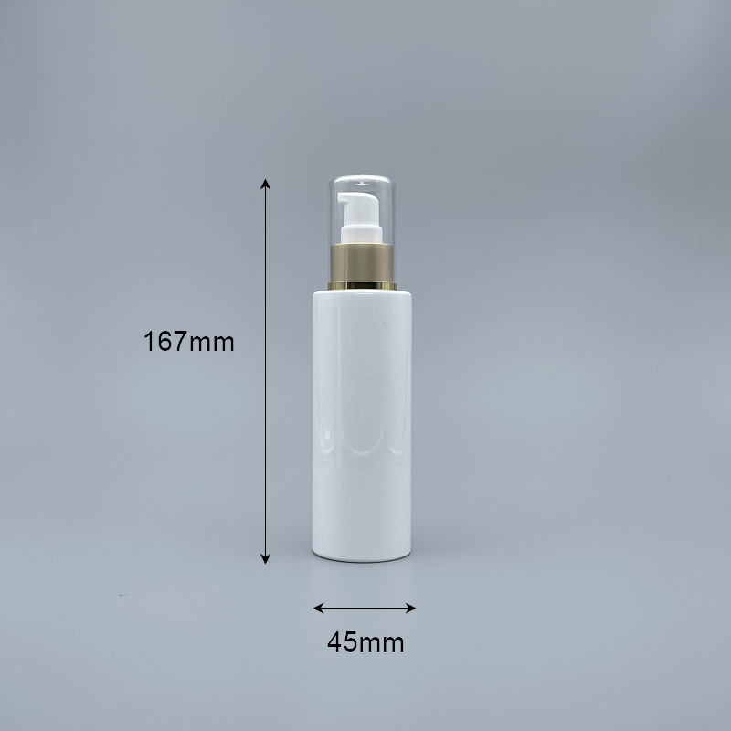 壓瓶 附蓋霧銀中束 PET 150ml 白色直角 SM-150