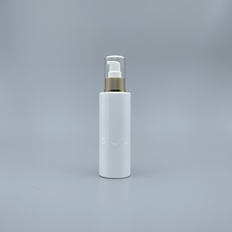 壓瓶 附蓋霧金中束 PET 150ml 白色直角 SM-150