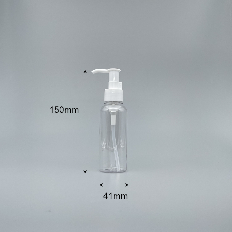 壓瓶 PETG 100cc 藍色 卸妝油本壓頭 J-100