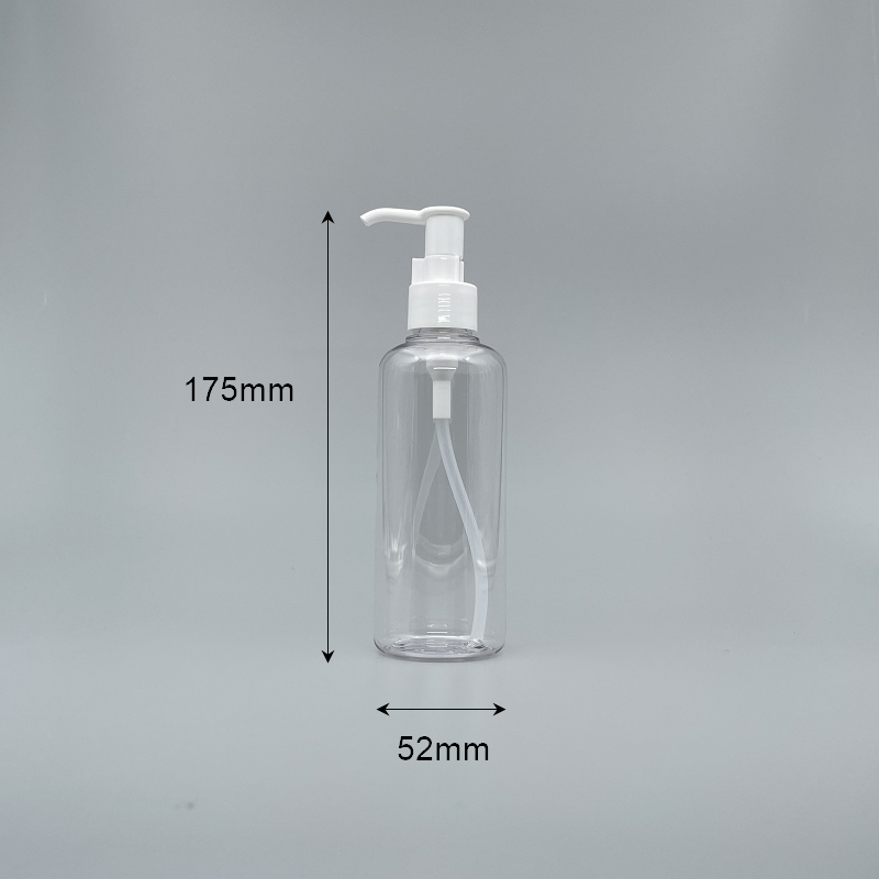 壓瓶 PETG 200cc 透明 卸妝油白壓頭 TR-200