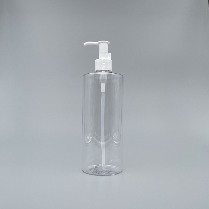 壓瓶 PETG 500cc 透明 卸妝油白壓頭 TR-500