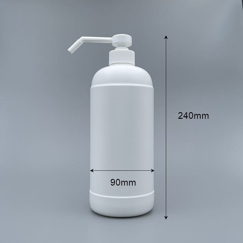 噴瓶 下壓式 PE 1000ml白色瓶身 圓形