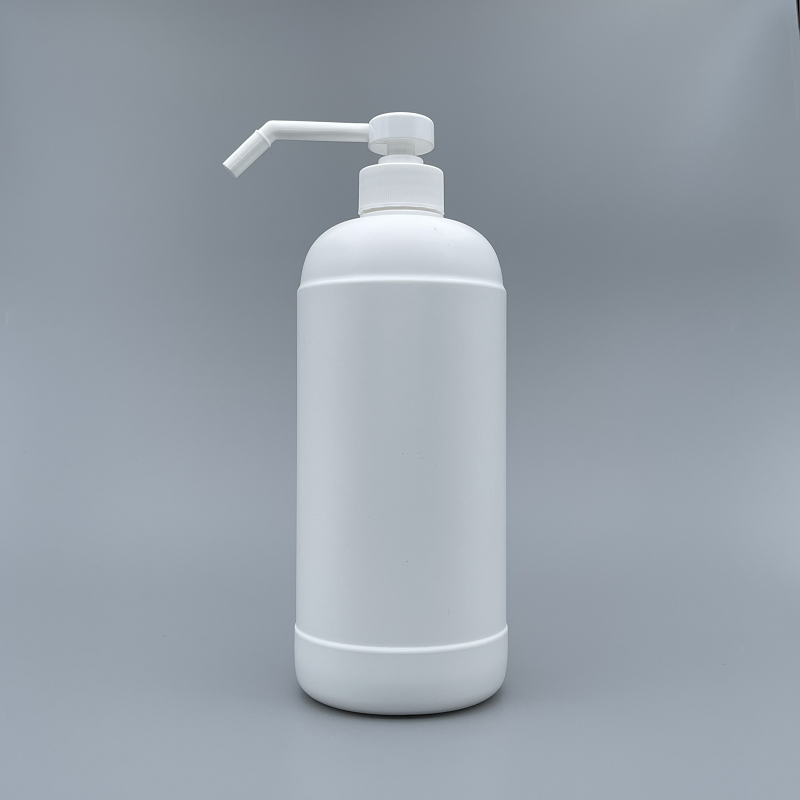 噴瓶 下壓式 PE 1000ml白色瓶身 圓形