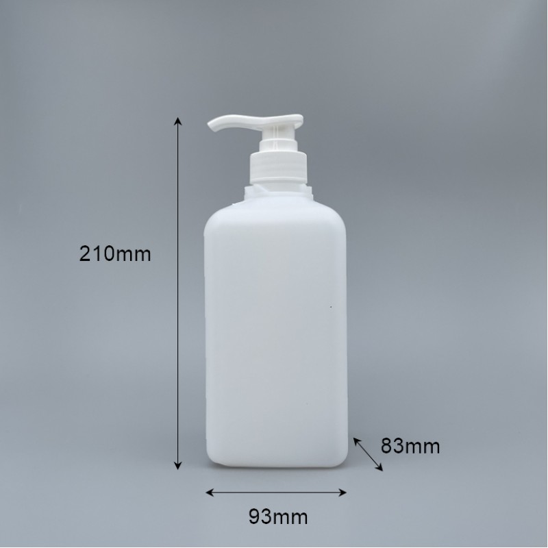 壓瓶 PE 1000ml四角本色瓶身 NH-1000+扁嘴壓頭