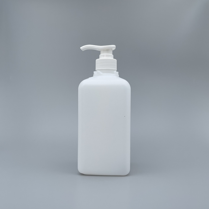 壓瓶 PE 1000ml四角本色瓶身 NH-1000+扁嘴壓頭