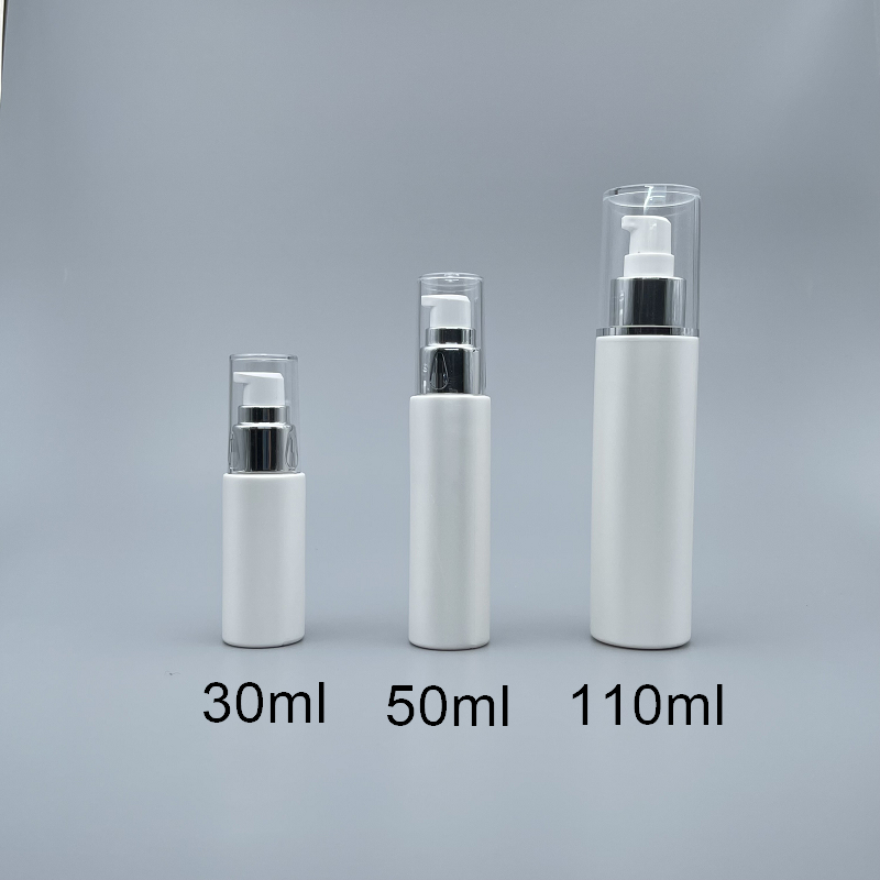 壓瓶 附蓋銀頭珍珠白身 110ml (實115ml)