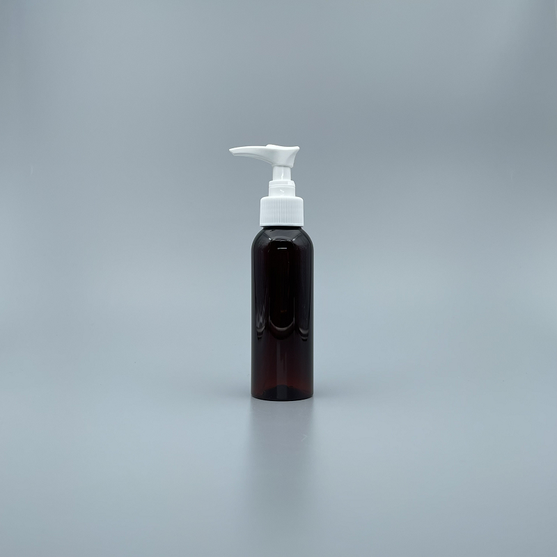 壓瓶 PET 100cc 茶色 白壓頭