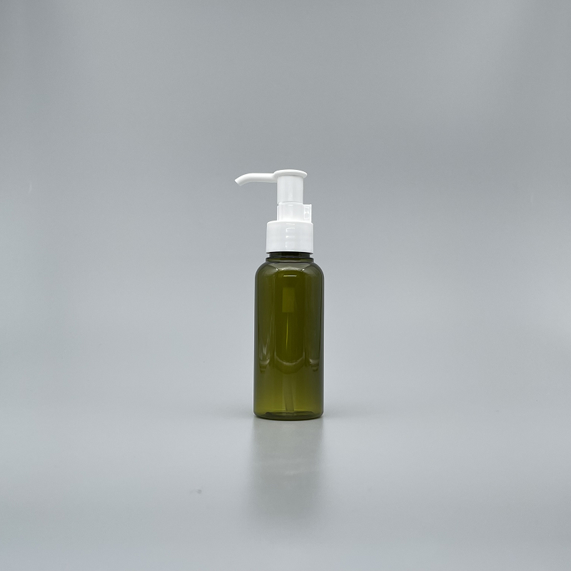 壓瓶 PETG 橄欖綠 100cc 卸妝油白壓頭 HC-100