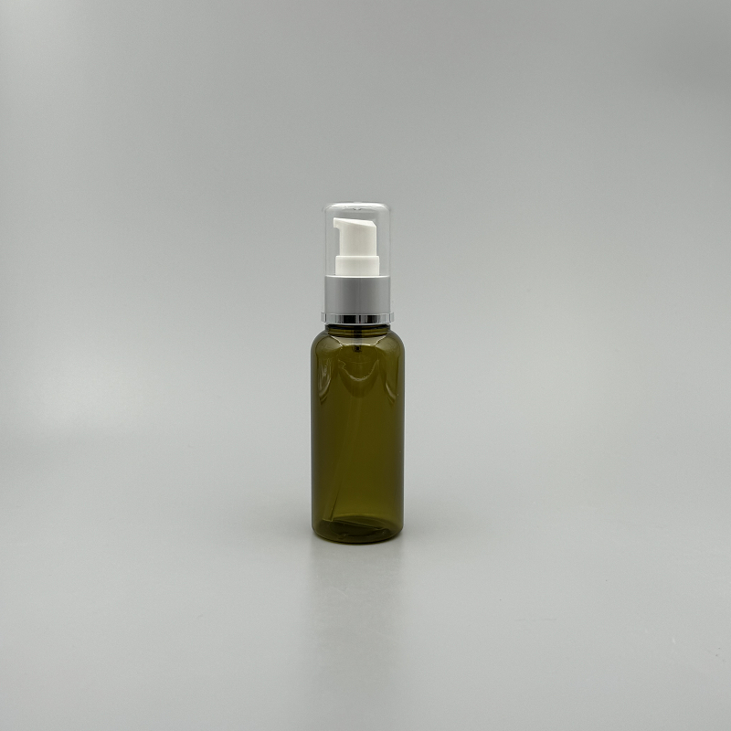 壓瓶 附蓋霧銀中束 PETG 100ml 橄欖綠 HC-100