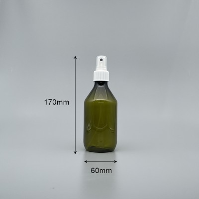 噴瓶 PETG 橄欖綠斜肩瓶 250ml 本色噴頭 ZY-010