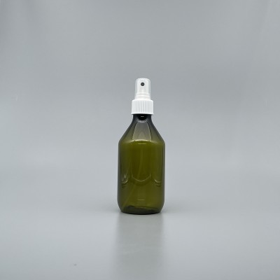 噴瓶 PETG 橄欖綠斜肩瓶 250ml 白噴頭 ZY-010