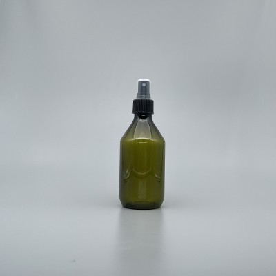 噴瓶 PETG 橄欖綠斜肩瓶 250ml 黑噴頭 ZY-010