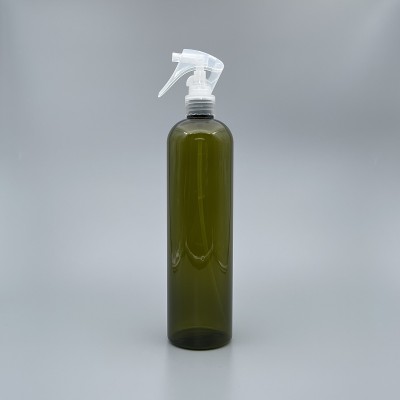 噴槍瓶 韓式噴頭 PETG 橄欖綠瘦高瓶 500ml ZY-139