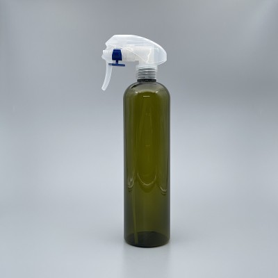 噴槍瓶 日本噴頭 PETG 橄欖綠瘦高瓶 500ml ZY-139