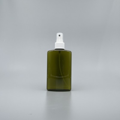 噴瓶 PETG 橄欖綠扁方瓶 250ml 白噴頭 ZY-008