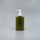 壓瓶 PETG 橄欖綠扁方瓶 250ml 白壓頭 ZY-008