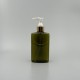壓瓶 PETG 橄欖綠扁方瓶 250ml 金壓頭 ZY-008